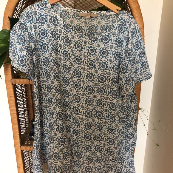 Loft chiffon slit back top - Picture 1 of 5